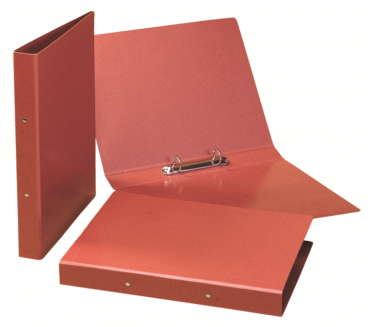 Carpeta de 2 anillas 25 mm Folio cartón cuero Saro