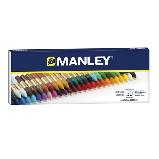 Ceras blandas Manley 50 colores surtidos para uso escolar y artístico