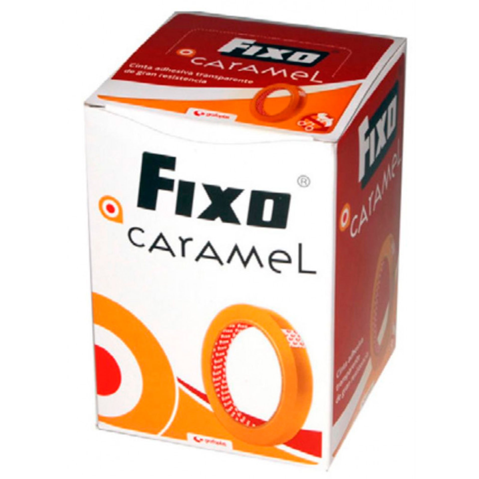 Ruban Adhésif Fixo 66mm X 12m - Couleur Caramel - Pour Emballage Et Colisage - 6