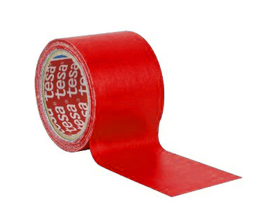 Cinta adhesiva para precintar disfraces roja 66 m x 50 mm Tesa