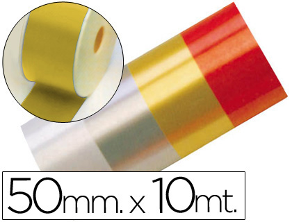 Cinta fantasía oro 50 mm Eurocinsa 10 metros