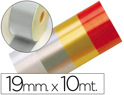 Cinta fantasía plata 19 mm Eurocinsa 10 metros