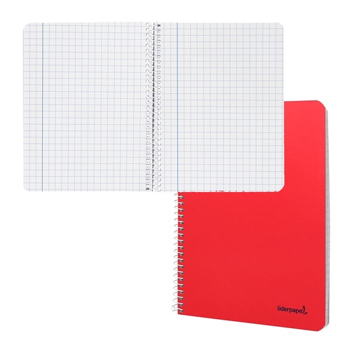 Cuaderno de espiral 1/4 cuadrícula grande 80 hojas