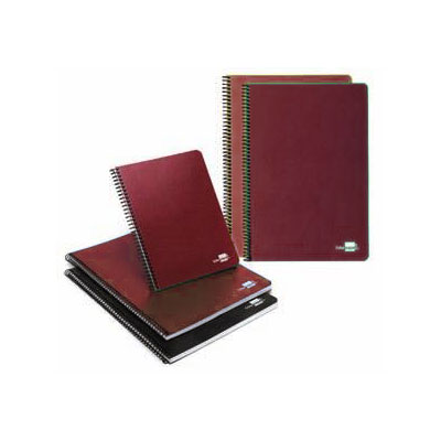 Cuaderno de espiral Folio liso 80 hojas tapa dura rojo Liderpapel
