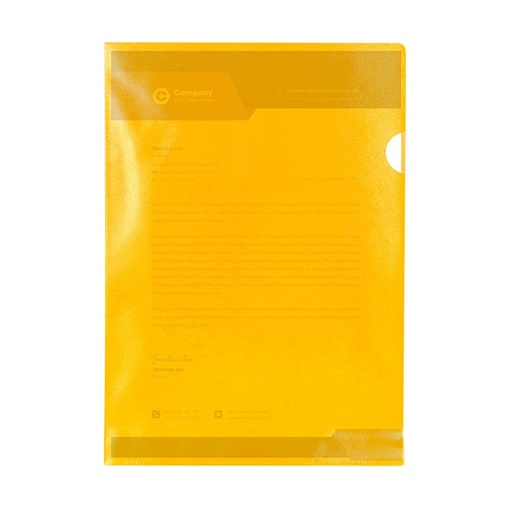 Dossier uñero A4 amarillo translúcido Q-Connect