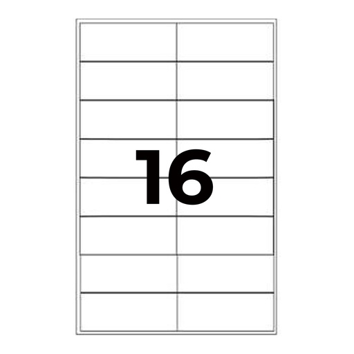 Etiquetas adhesivas A4 96,5 x 33,9 mm Q-Connect (Caja 100 hojas)