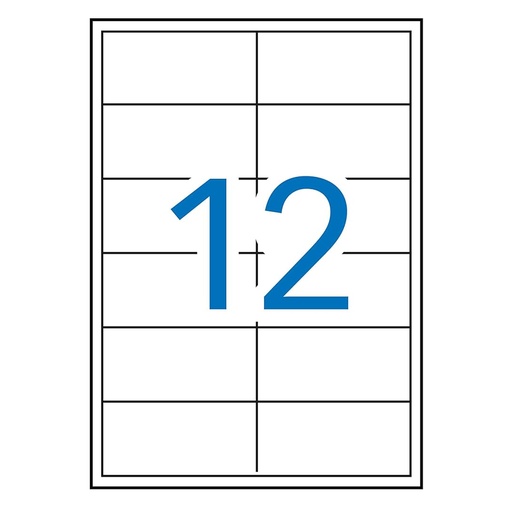 Etiquetas adhesivas A4 97 x 42 mm. Sinel (Caja 100 hojas)