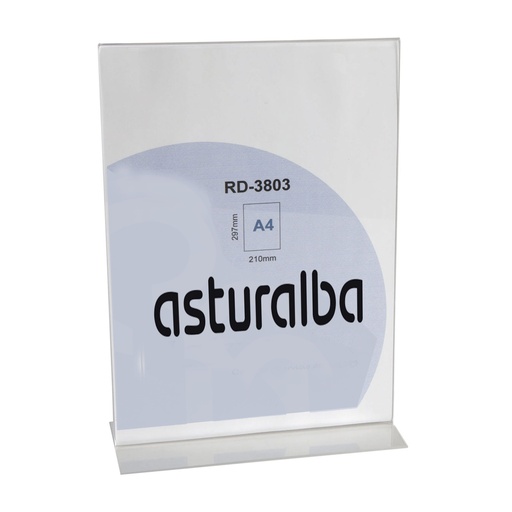 Expositor de metacrilato A4 con forma de T