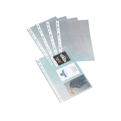 Funda multitaladro portatarjetas 1/4 polipropileno Grafoplás (Pack de 10)