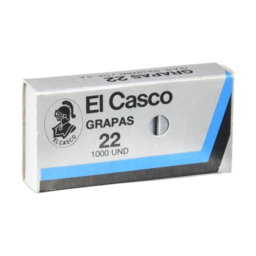 Grapas 22 galvanizadas El Casco (Cajita 1000 unidades)