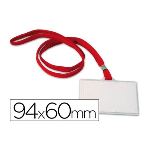 Identificador portatarjetas con cordón 94 x 60 mm