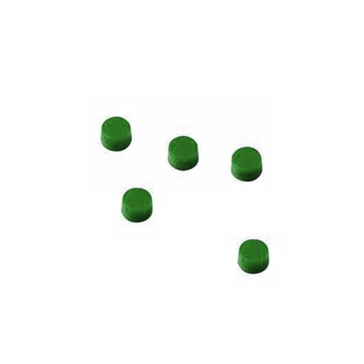 Imanes redondos 10 mm verde (Pack 5 unidades)