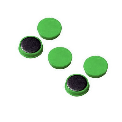 Imanes redondos 30 mm verde (Pack 5 unidades)