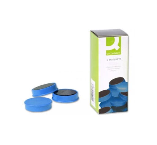 Imanes redondos 35 mm azul Q-Connect (Caja 10 unidades)