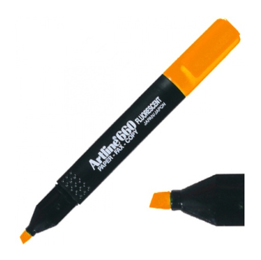 Rotulador fluorescente Artline 660 naranja EK-660