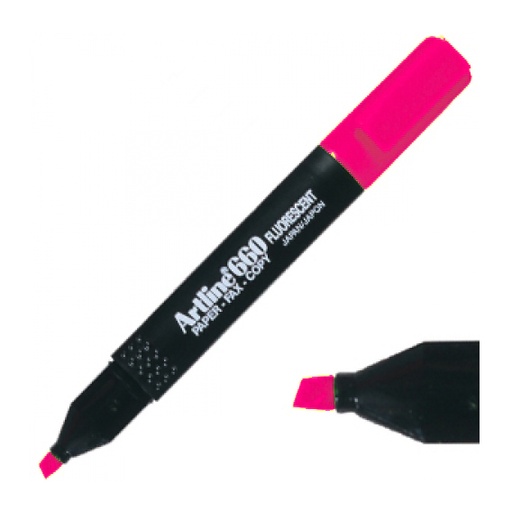 Rotulador fluorescente Artline 660 rosa EK-660