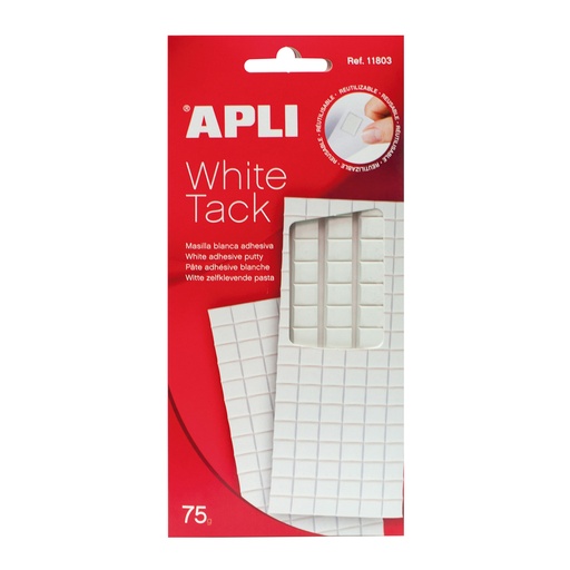 Masilla adhesiva blanca precortada Apli Tack 75 gr