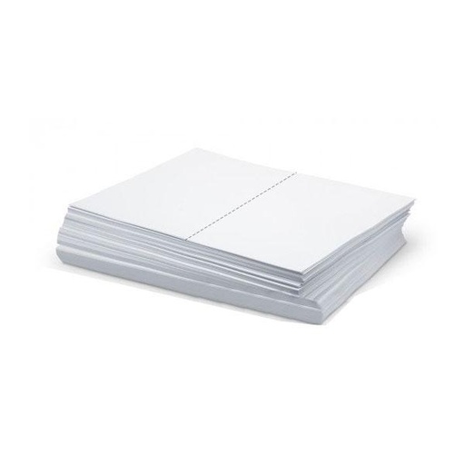 Papel A4 precortado al centro (Caja de 2500 hojas)