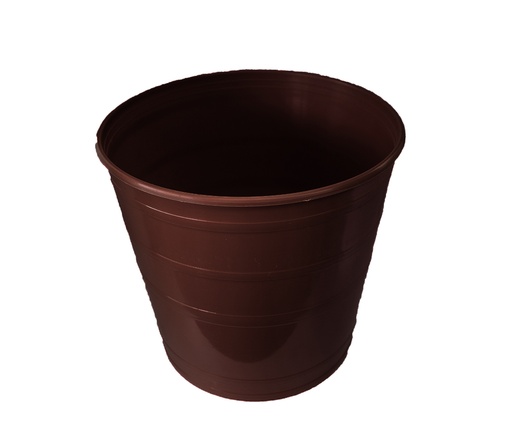 Papelera de plástico marrón de 15 litros Space