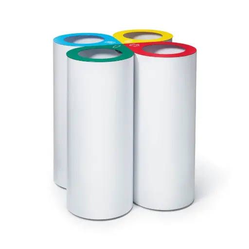 Papelera metálica de reciclaje Davos