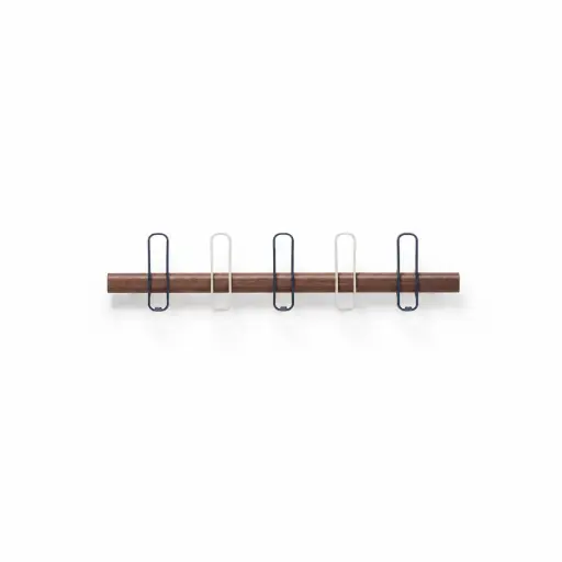 Perchero de pared Milard Nogal con 5 colgadores