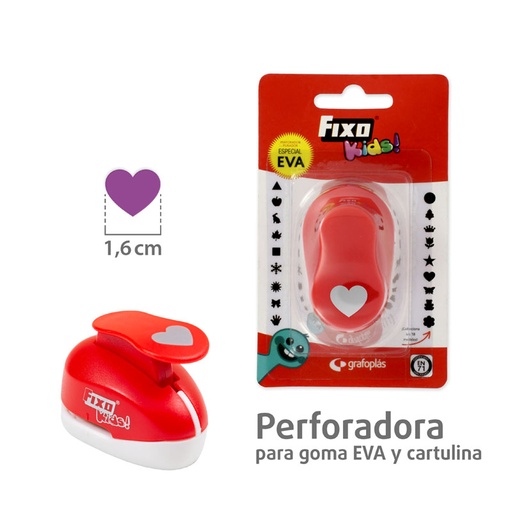 Perforadora para goma EVA corazón 1,6 cm