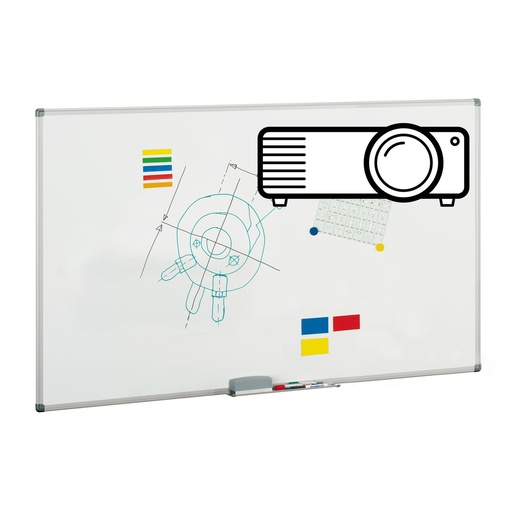 Pizarra blanca para proyector mate 122 x 244 1R11-6 Faibo