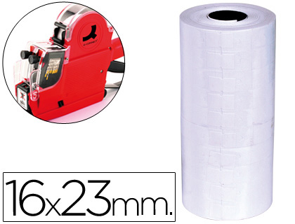 Rollo para etiquetadora 700 etiquetas blancas de 23 x 16 mm