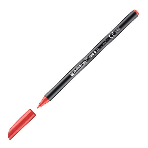 Rotulador Edding 1200 rojo punta fina para papel