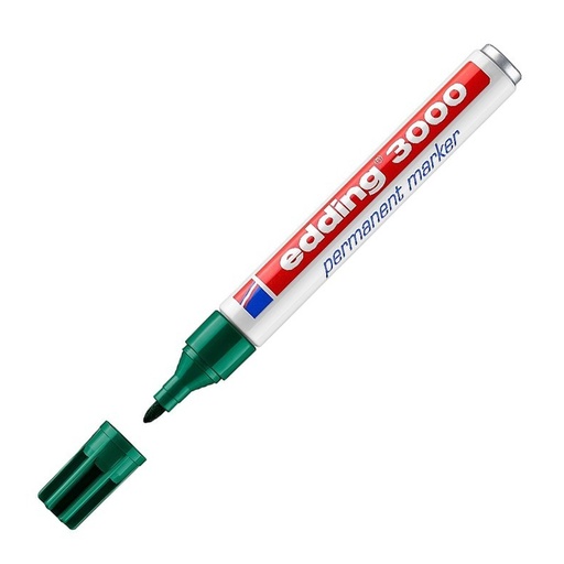 Rotulador permanente Edding 3000 verde