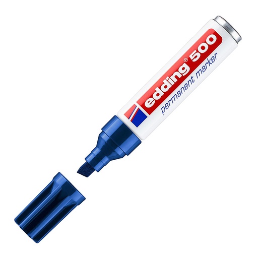 Rotulador permanente Edding 500 azul