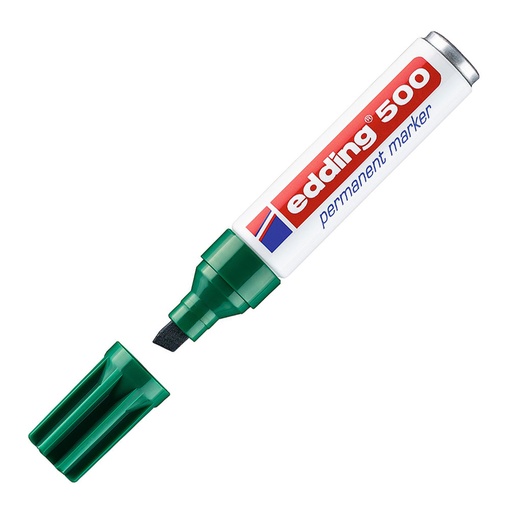 Rotulador permanente Edding 500 verde