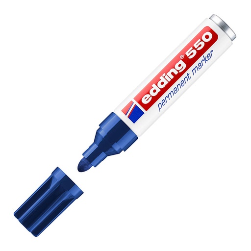Rotulador permanente Edding 550 azul