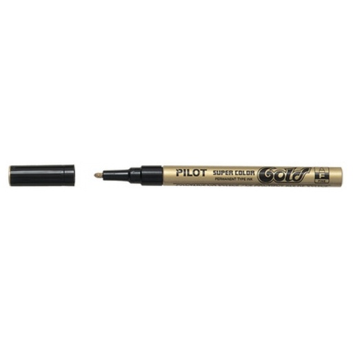 Rotulador permanente Pilot Super Color dorado Extra Fine