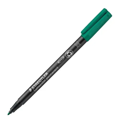 Rotulador permanente Staedtler Lumocolor 317 M verde punta media 1.0 mm Ref. 317-5