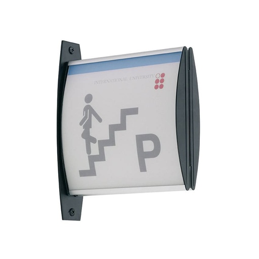 Rótulo proyectado personalizable Curvo 210 x 210 mm