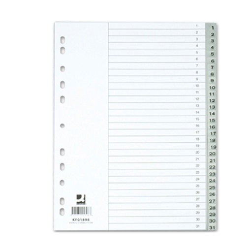 Separadores de plástico numerados 1-31 A4 Q-Connect