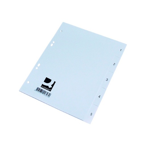 Separadores de plástico numerados 1-5 A5 Q-Connect