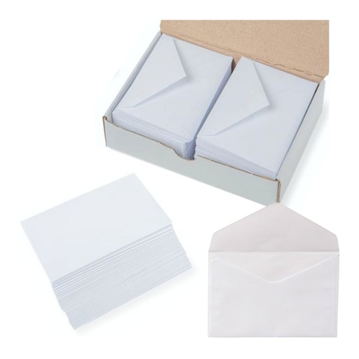Sobres 70 x 105 mm para tarjetas Liderpapel (Caja 100 unidades)