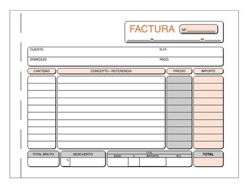 [T-64] Talonario Facturas 1/4 apaisado duplicado T-64 Loan