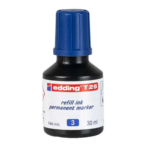 Tinta de recarga Edding T25 para marcador permanente azul