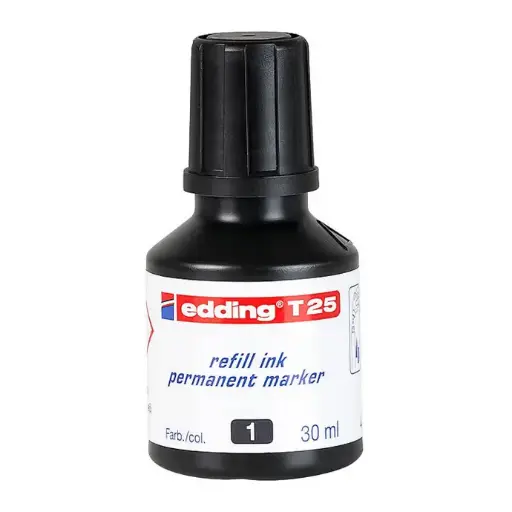 Tinta de recarga Edding T25 para marcador permanente negro