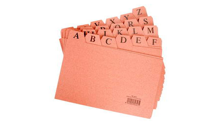 Índice separador de cartulina para ficheros nº 3