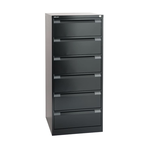 Archivador para fichas Bisley B96 de 6 cajones A5 1321 x 568 x 622 mm