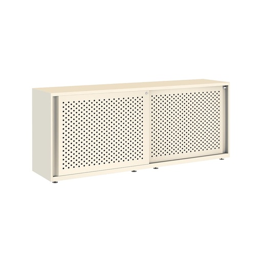 Armario metálico con puerta corredera perforada Bisley Glide 743 x 1000 x 470 mm