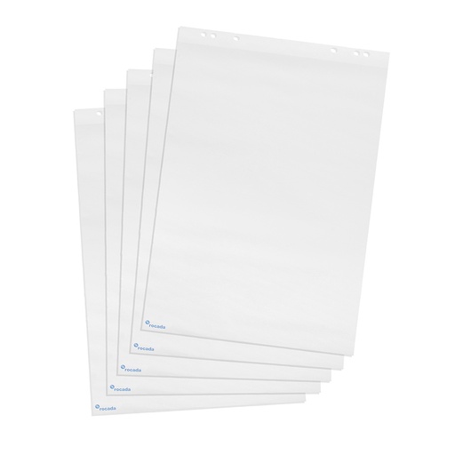 Bloc de congreso 650 x 950 mm 20 hojas blanco liso 70 g/m² (Pack 5 unidades)