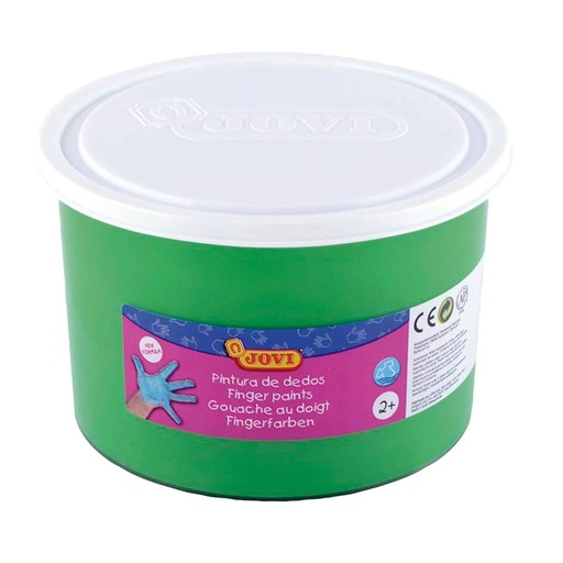 Pintura de dedos Jovi 500 ml verde uso colectivo o talleres