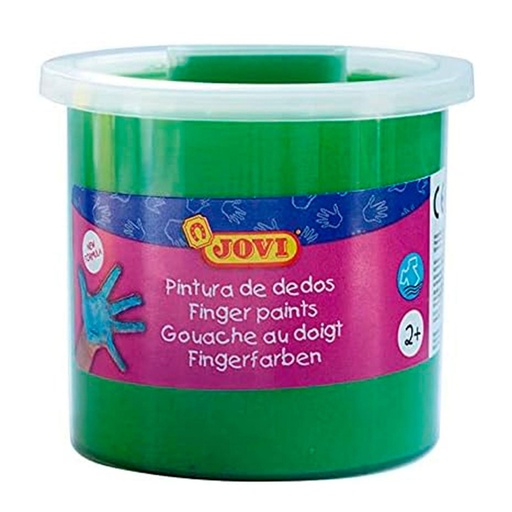 Pintura de dedos Jovi 125 ml verde uso infantil y escolar