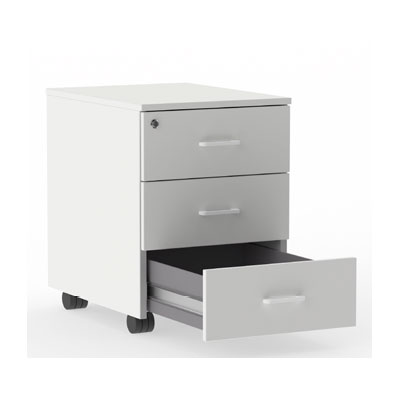 Cajonera móvil de melamina Actiu con 3 cajones personales 56 x 41 x 55 cm J132 Express