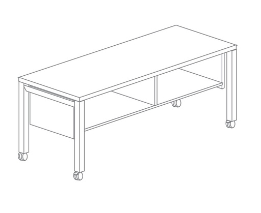 Mesa para planos con ruedas Vital Pro Actiu 180 x 80 cm